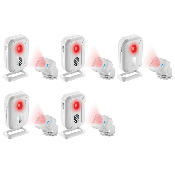 Greencycle Motion Sensor Doorbell,Motion Sensor Door Chime,Door Chime for Business When Entering,Anti-theft,Easy Installation,36 Ringtones & 5 Rings,for Front Porches, Gates, Homes, Offices,5PK