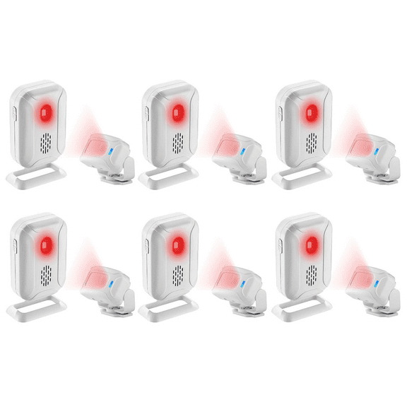 Greencycle Motion Sensor Doorbell,Motion Sensor Door Chime,Door Chime for Business When Entering,Anti-theft,Easy Installation,36 Ringtones & 5 Rings,for Front Porches, Gates, Homes, Offices,6PK