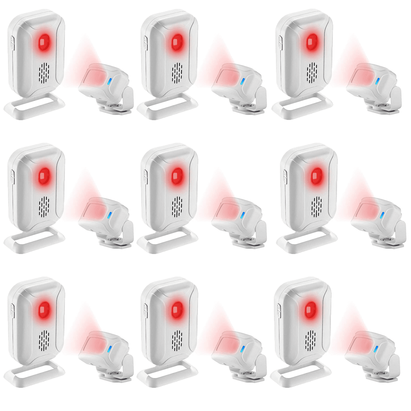 Greencycle Motion Sensor Doorbell,Motion Sensor Door Chime,Door Chime for Business When Entering,Anti-theft,Easy Installation,36 Ringtones & 5 Rings,for Front Porches, Gates, Homes, Offices,9PK
