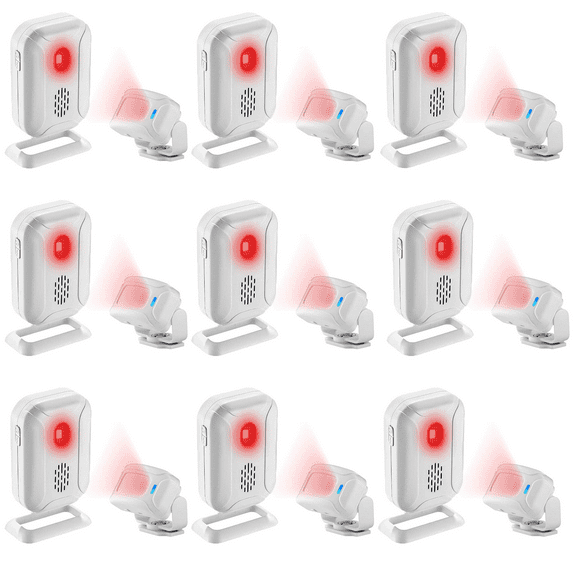 Greencycle Motion Sensor Doorbell,Motion Sensor Door Chime,Door Chime for Business When Entering,Anti-theft,Easy Installation,36 Ringtones & 5 Rings,for Front Porches, Gates, Homes, Offices,9PK