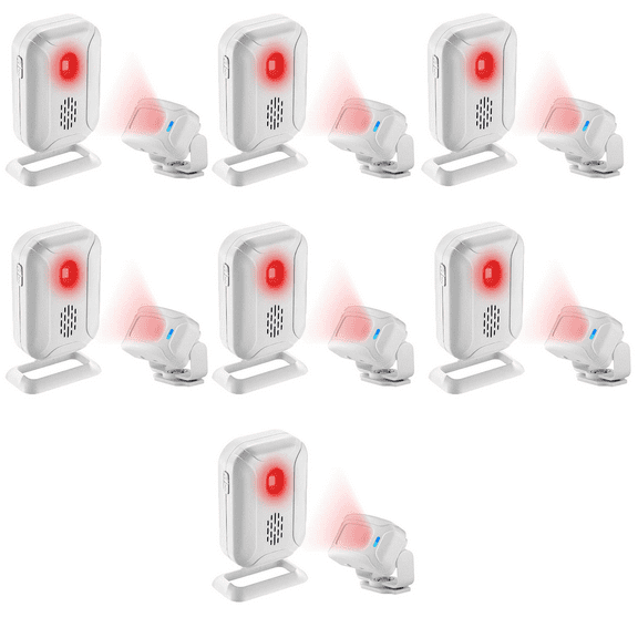 Greencycle Motion Sensor Doorbell,Motion Sensor Door Chime,Door Chime for Business When Entering,Anti-theft,Easy Installation,36 Ringtones & 5 Rings,for Front Porches, Gates, Homes, Offices,7PK