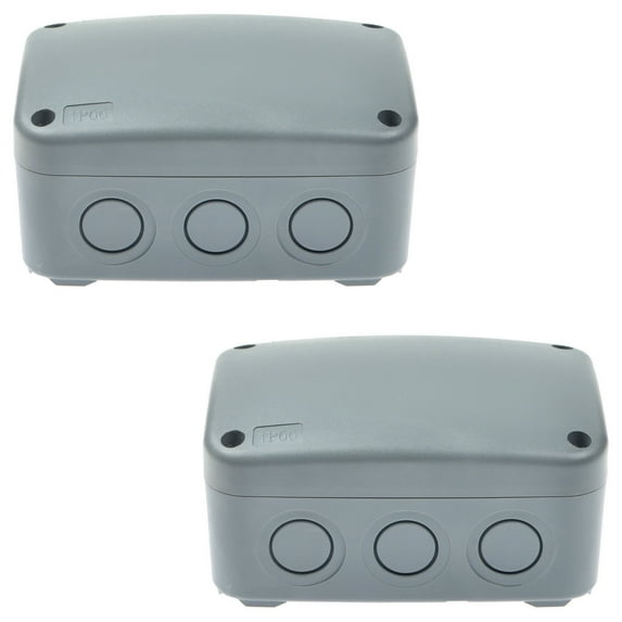Greencycle Waterproof Junction Box, PVC/ABS Outdoor Electrical Enclosure, 3 1/4" x 2 3/4" x 2 1/4" (86x74x62mm), Grey Universal Device Box for Electrical Projects