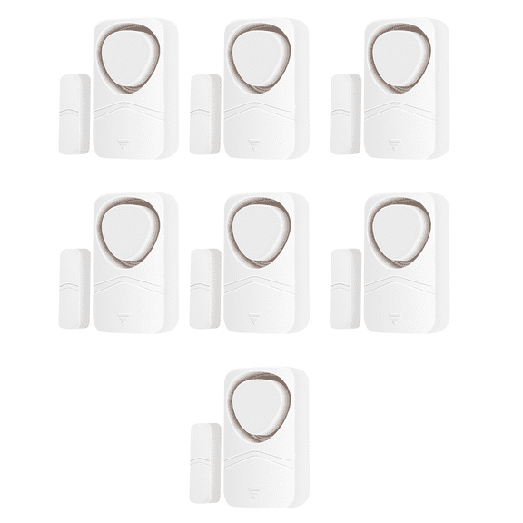 Greencycle Window Alarm Sensors,Sliding Door Alarms when Opened,Alarm Door Left Open,Door Alarm Delay,110dB Loud Alarm,Easy Installation,4 Alarm Modes,Suitable for Fridge, Dormitory,Home,Shop,7PK