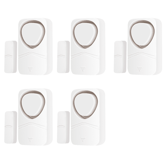Greencycle Window Alarm Sensors,Sliding Door Alarms when Opened,Alarm Door Left Open,Door Alarm Delay,110dB Loud Alarm,Easy Installation,4 Alarm Modes,Suitable for Fridge, Dormitory,Home,Shop,5PK