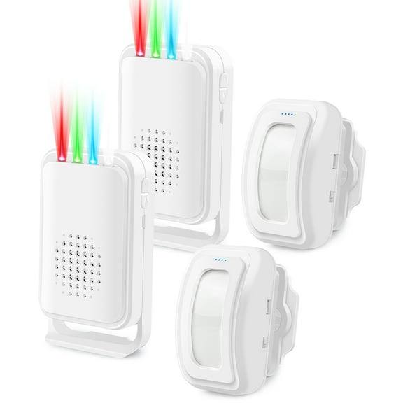 Greencycle Wireless Motion Sensor Door Chime,Doorway Motion Sensor Alarm,Door Chime for Business when Entering,Wireless Door Chime,Anti-theft,918FT Long Distance,for Shops,Homes,Offices,Garage,2PK