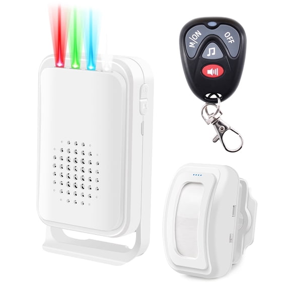 Greencycle Wireless Motion Sensor Door Chime,Doorway Motion Sensor Alarm,Door Chime for Business when Entering,Wireless Door Chime,Anti-theft,918FT Long Distance,for Shops,Homes,1PK+1Remote