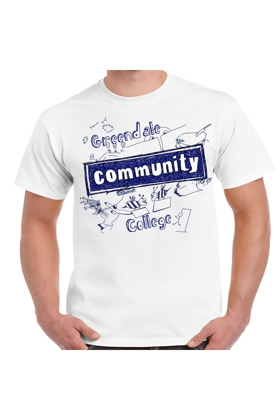 Greendale Community College White Adult Shirt-Medium