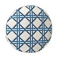 thumbnail image 1 of Greendale Home Fashions 15” Round Blue Cane Cotton Canvas Decorative Pillow, 1 of 4