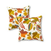 Greendale Home Fashions Esprit Floral 17 in. Square Outdoor Throw Pillow (2-Pack)