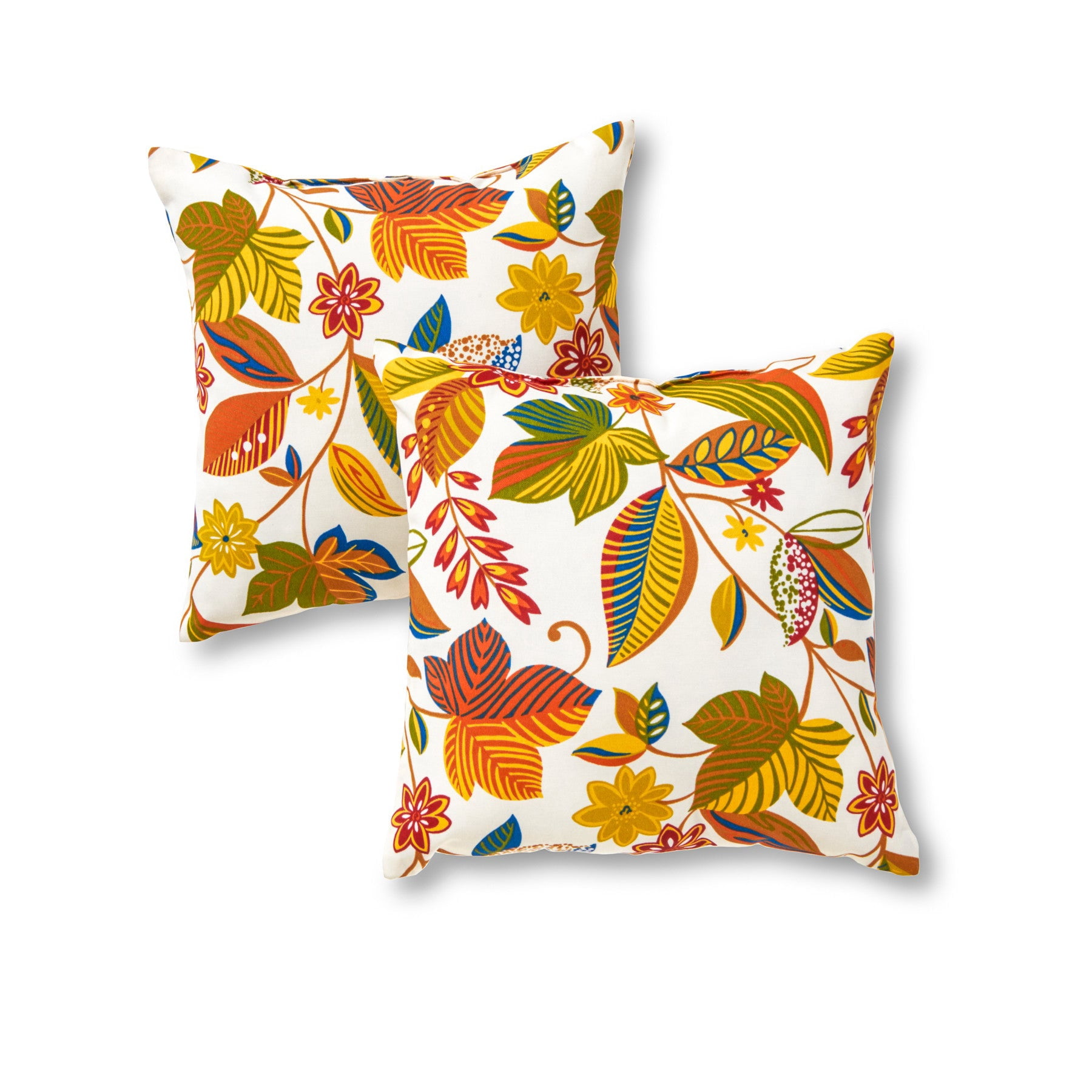 Greendale Home Fashions 17'' x 17'' Reversible Outdoor Throw Pillow, Set of 2, Esprit Floral