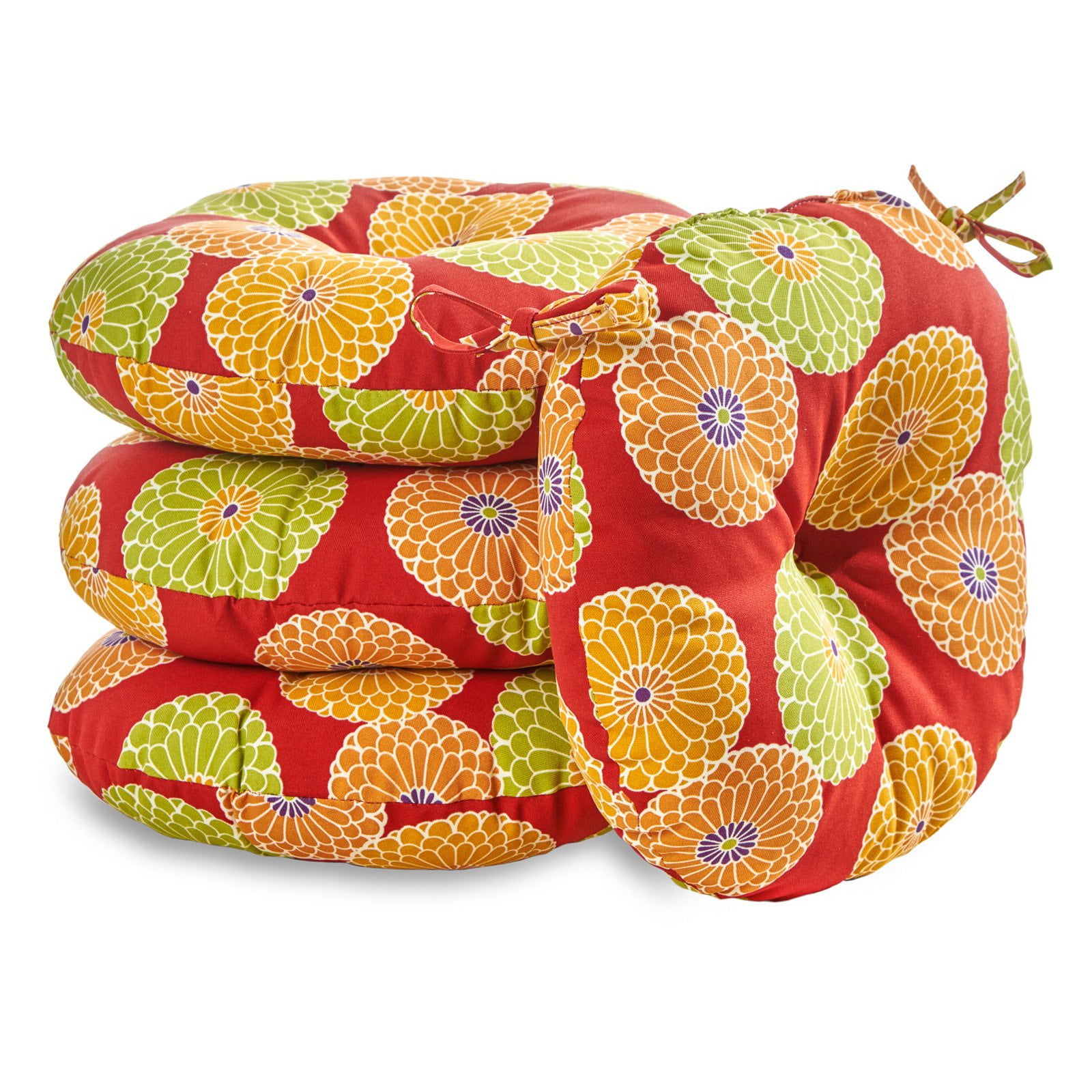 Greendale Home Fashions 18" Round Outdoor Bistro Chair Cushion, Set of 4 multiple colors