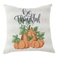 thumbnail image 1 of Greendale Home Fashions Be Thankful Fall Harvest Pumpkins Square Throw Pillow - 18", 1 of 4