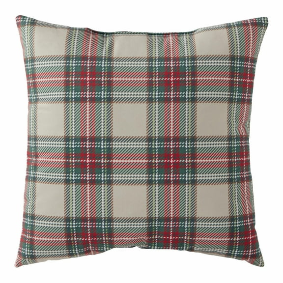 Greendale Home Fashions 18 in. Holiday Throw Pillow - Plaid