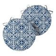 thumbnail image 1 of Greendale Home Fashions 18" x 18" Indigo Round Outdoor Chair Pad (Set of 2), 1 of 7