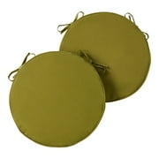 Greendale Home Fashions 18" x 18" Kiwi Round Outdoor Chair Pad (Set of 2)