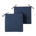 thumbnail image 1 of Greendale Home Fashions 18 x 18 in. Navy Square Outdoor Chair Pad (Set of 2), 1 of 6