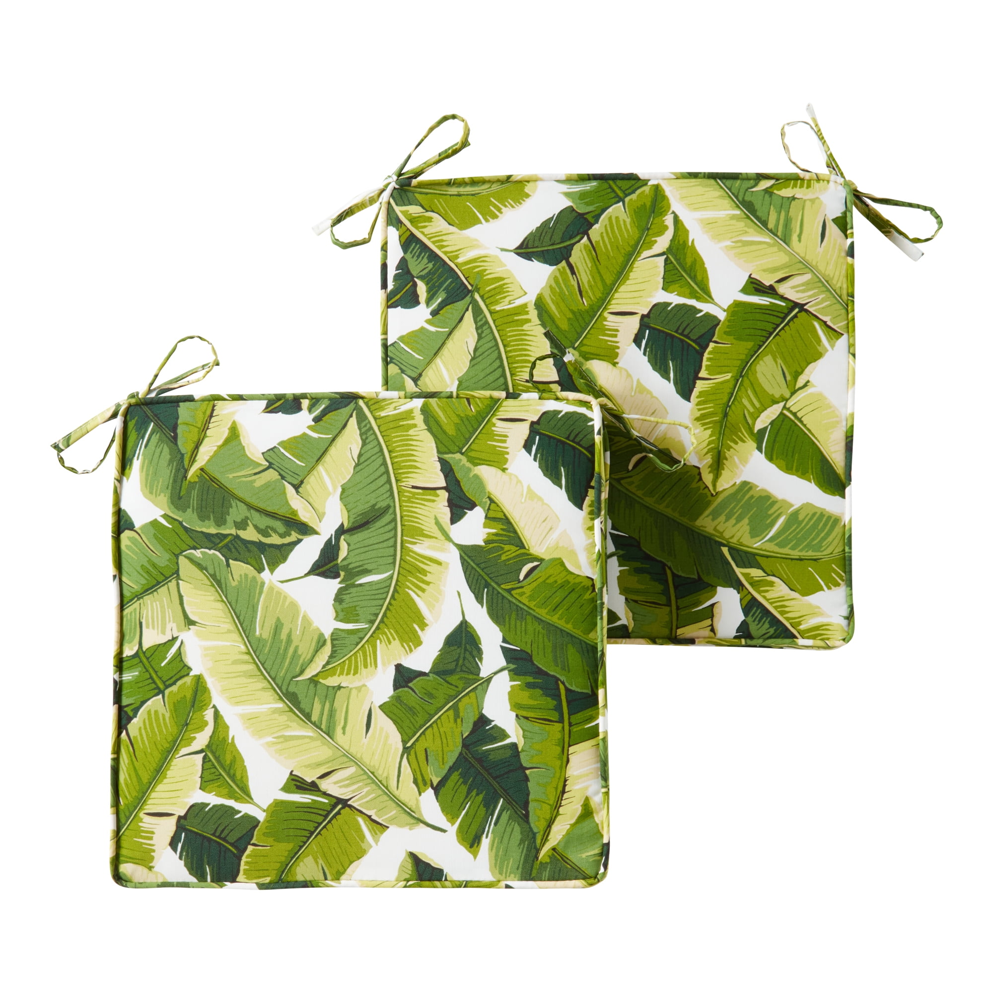 Palm Tree Outdoor Chair Pad With Strings