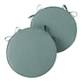 thumbnail image 1 of Greendale Home Fashions Outdoor 18'' x 18'' Round Seat Pad, Set of 2, Seaglass, 1 of 6