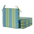 thumbnail image 1 of Greendale Home Fashions 18 x 18 in. Cayman Stripe Outdoor Dining Seat Cushion (4-Pack), 1 of 6