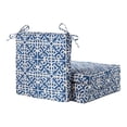 thumbnail image 1 of Greendale Home Fashions 18 x 18 in. Indigo Lattice Outdoor Dining Seat Cushion (4-Pack), 1 of 6