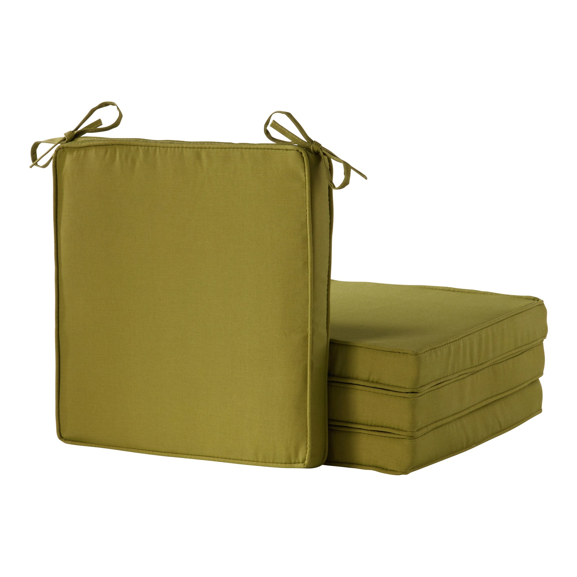 Greendale Home Fashions Outdoor 18'' x 18'' Square Seat Pad, Set of 4, Kiwi