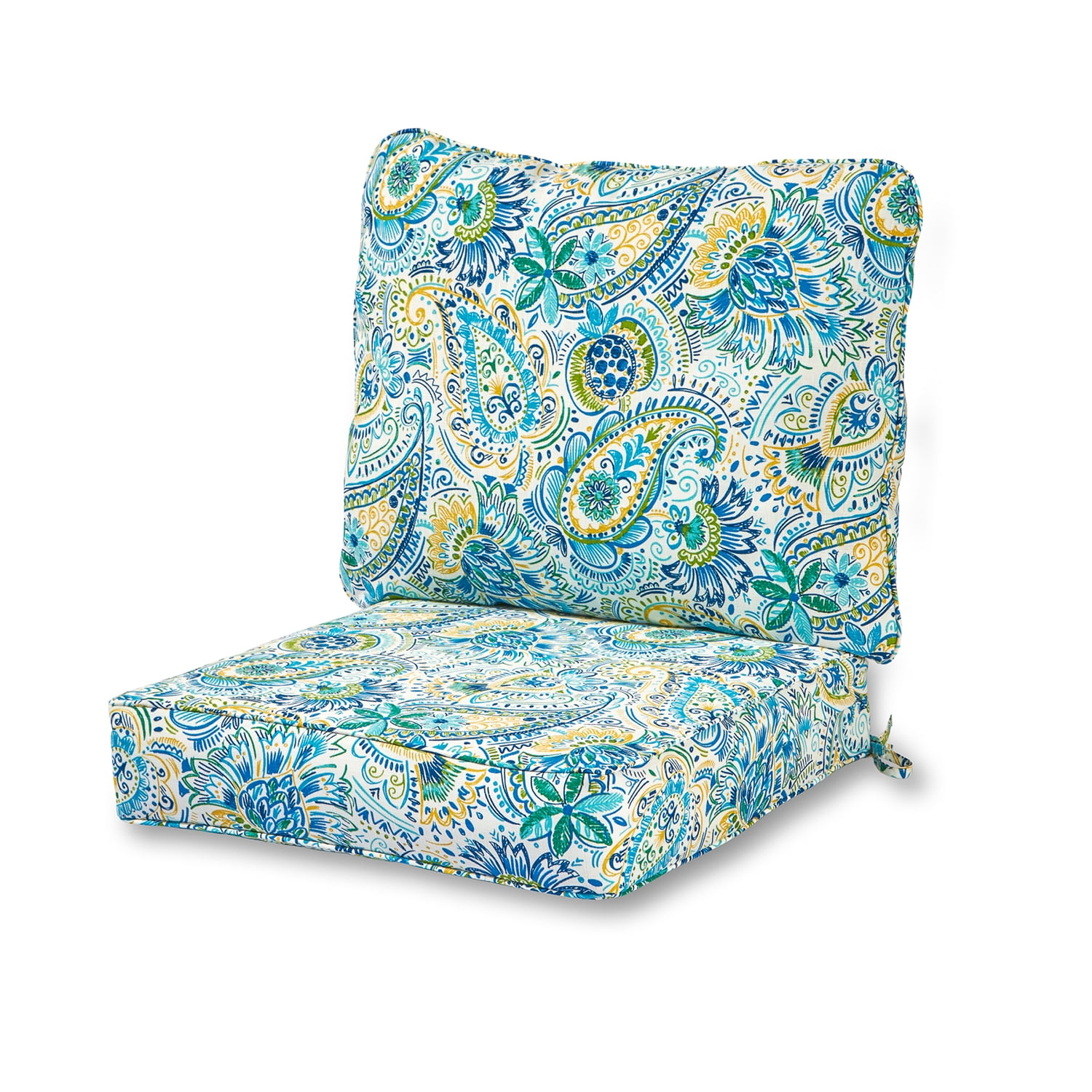 Baltic Paisley 24" x 24" Deep Seat Cushion Set with Polyester Fabric