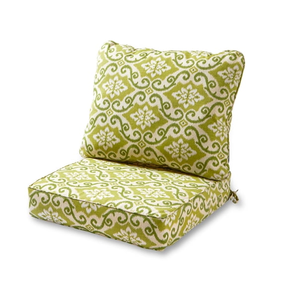 Greendale Home Fashions 24 x 24 in. Shoreham Ikat Premium 2-Piece Deep Seat Cushion Set