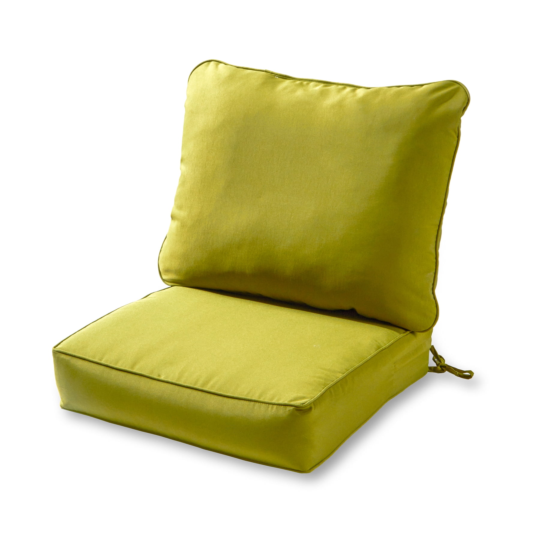 16x18.5x3 Forsyth Outdoor 2-Piece Square Seat Cushion Set Kiwi Green -  Pillow Perfect