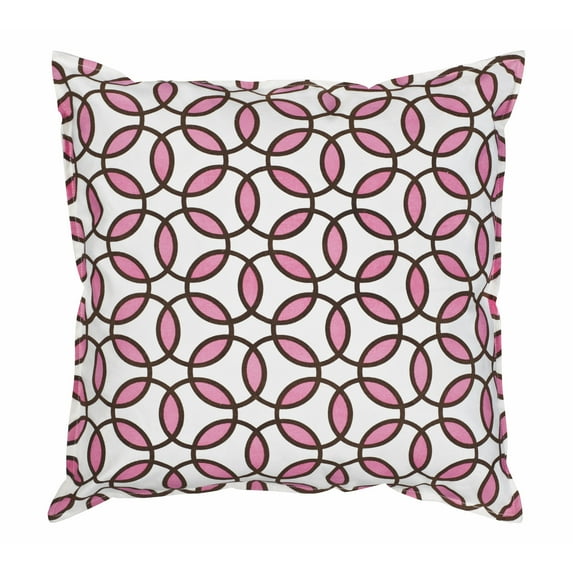 Greendale Home Fashions 20" x 20" Blush Rings Cotton Canvas Decorative Pillow