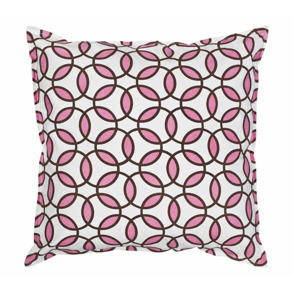 Greendale Home Fashions 20" x 20" Blush Rings Cotton Canvas Decorative Pillow