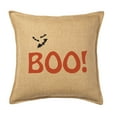 thumbnail image 1 of Greendale Home Fashions 20" x 20" Boo! Graphic Burlap Decorative Pillow, 1 of 4