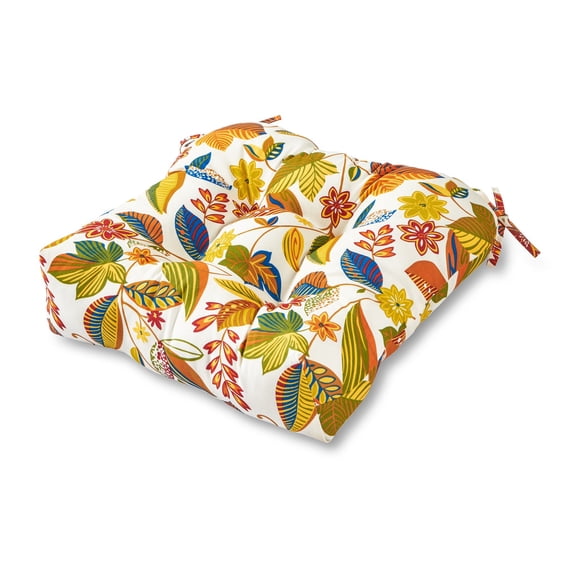 Greendale Home Fashions Tufted Outdoor 20'' x 20'' Seat Cushion, Esprit Floral