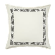 Greendale Home Fashions 20" x 20" Gray Greek Key Cotton Canvas Decorative Pillow
