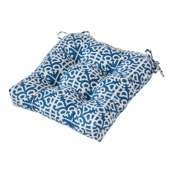 Greendale Home Fashions Tufted Outdoor 20'' x 20'' Seat Cushion, Indigo