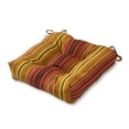 thumbnail image 1 of Greendale Home Fashions 20" x 20" Kinnabari Stripe Outdoor Tufted Dining Seat Cushion, 1 of 10