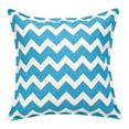 thumbnail image 1 of Greendale Home Fashions 20" x 20" Turquoise Chevron Cotton Canvas Decorative Pillow, 1 of 4