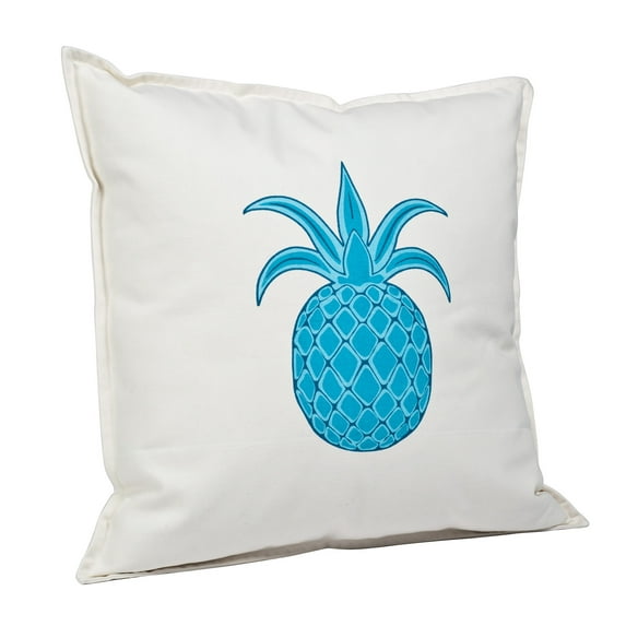 Greendale Home Fashions 20" x 20" Turquoise Pineapple Cotton Canvas Decorative Pillow