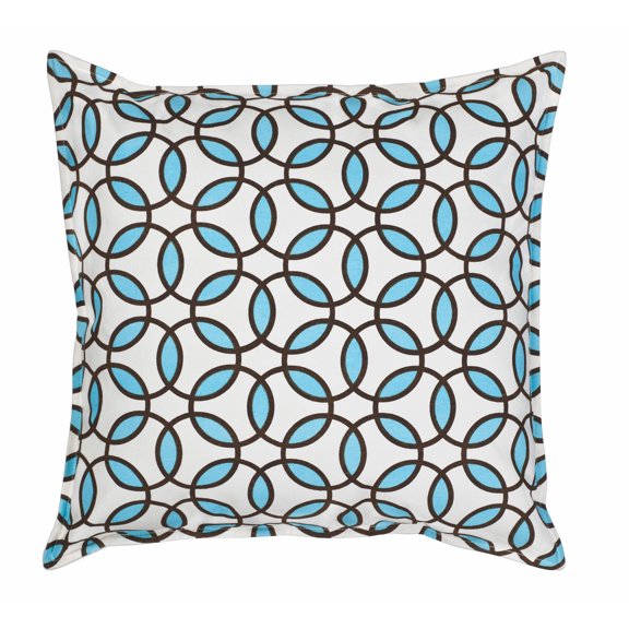 Greendale Home Fashions 20" x 20" Turquoise Rings Cotton Canvas Decorative Pillow