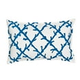 thumbnail image 1 of Greendale Home Fashions 22" x 14" Blue Lattice Cotton Canvas Decorative Pillow, 1 of 4