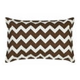 thumbnail image 1 of Greendale Home Fashions 22" x 14" Brown Chevron Cotton Canvas Decorative Pillow, 1 of 4