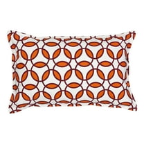Greendale Home Fashions 22" x 14" Orange Rings Cotton Canvas Decorative Pillow