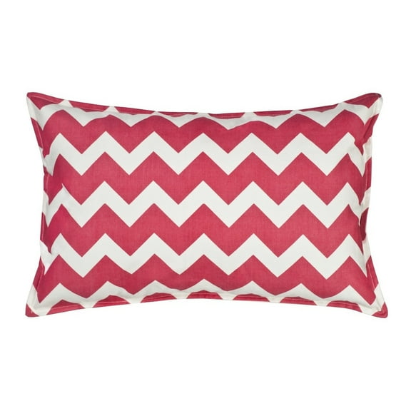 Greendale Home Fashions 22" x 14" Pink Chevron Cotton Canvas Decorative Pillow