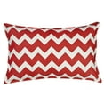 thumbnail image 1 of Greendale Home Fashions 22" x 14" Red Chevron Cotton Canvas Decorative Pillow, 1 of 4