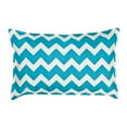 thumbnail image 1 of Greendale Home Fashions 22" x 14" Turquoise Chevron Cotton Canvas Decorative Pillow, 1 of 4