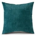 thumbnail image 1 of Greendale Home Fashions 24-in Aqua Velvet Throw Pillow Cover, 1 of 6