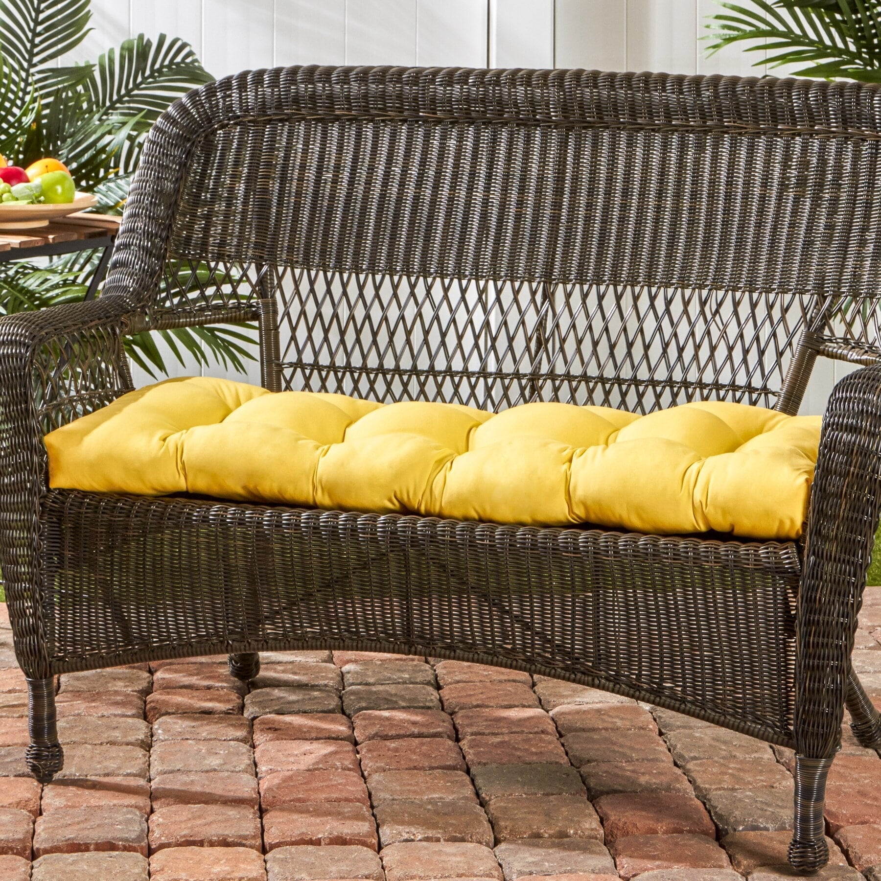 Greendale Home Fashions 44-inch Outdoor Sunbeam Yellow Swing