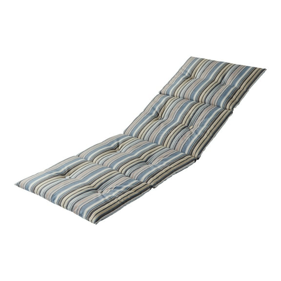 Greendale Home Fashions Beach Stripe 72 x 25 in. Outdoor Lightweight Chaise Lounge Chair Pad