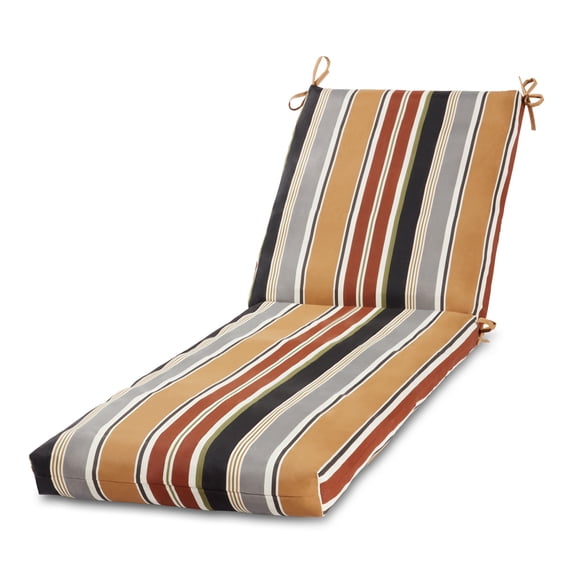 Greendale Home Fashions 73'' x 23'' Outdoor Chaise Lounge Cushion, Brick Stripe