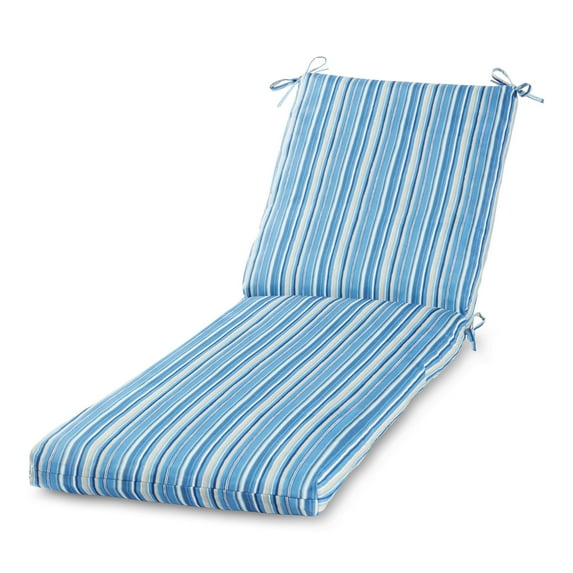 Greendale Home Fashions 73 x 23 in. Sapphire Stripe Outdoor Chaise Cushion