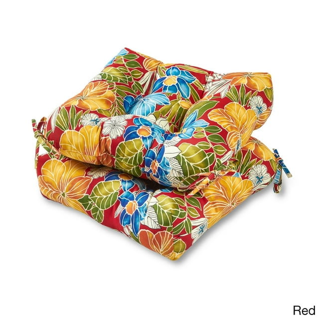 Greendale Home Fashions Aloha Floral 20inch Outdoor Chair Cushion (Set